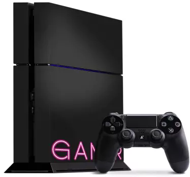 Adesivo ps4 arte neon per gamer - TenStickers