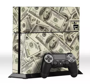 Adesivo Ps4 banconote dollari - TenStickers