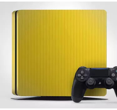 Adesivo ps4 copertura rigata gialla - TenStickers