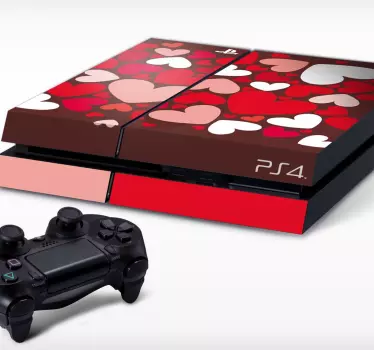Adesivo Ps4 cuori - TenStickers