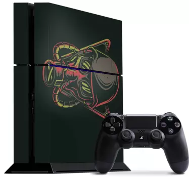 Adesivo ps4 decalcomania maschera gas - TenStickers