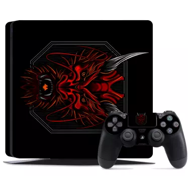 Adesivo ps4 faccia di drago feroce - TenStickers