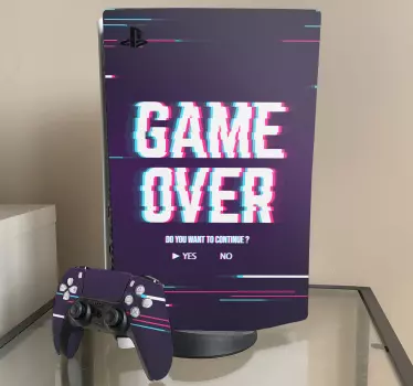 Adesivo ps4 messaggio di game over - TenStickers