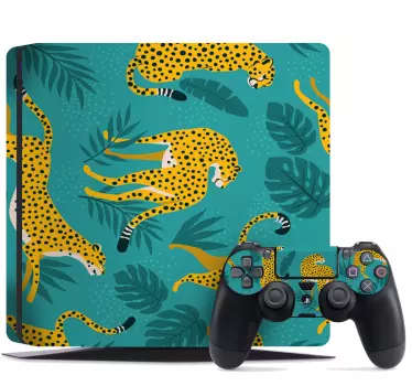 Adesivo ps4 motivo leopardo gioco - TenStickers