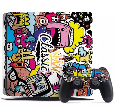 Adesivo ps4 personalità animate vibranti - TenStickers