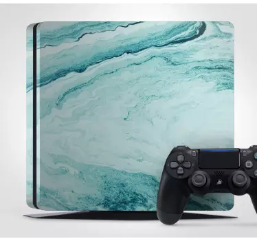 Adesivo ps4 stampa marmo acqua - TenStickers