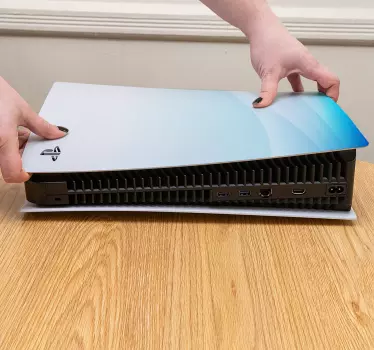 Adesivo ps5 cover blu gradiente - TenStickers