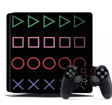 Adesivo ps5 simboli geometrici da gioco - TenStickers