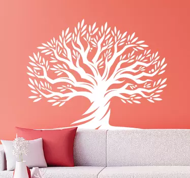 Adesivo murale albero silhouette elegante - TenStickers
