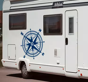 Adesivo per camper rosa dei venti - TenStickers