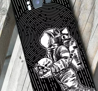 Adesivo samsung arte teschio astronauta - TenStickers