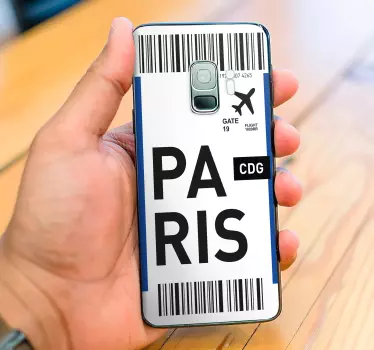 Adesivo Samsung Biglietto aereo per parigi - TenStickers