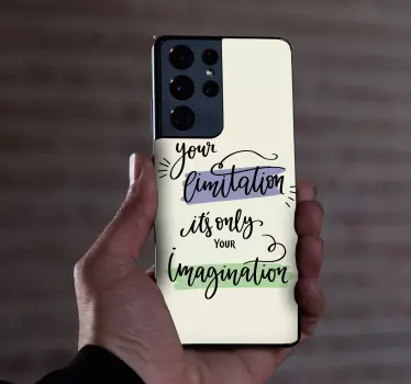 Adesivo Samsung citazione limiti immaginazione - TenStickers