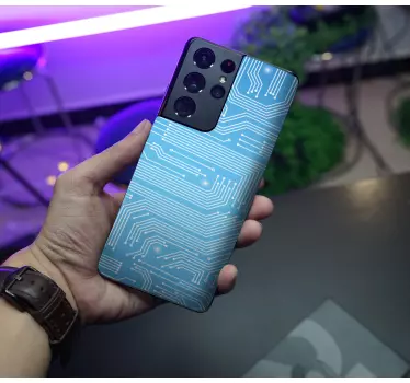 Adesivo samsung cover con motivo circuito - TenStickers