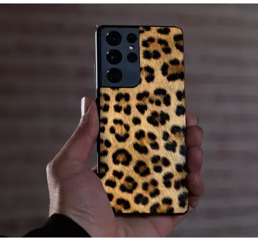 Adesivo samsung cover in pelle di leopardo - TenStickers