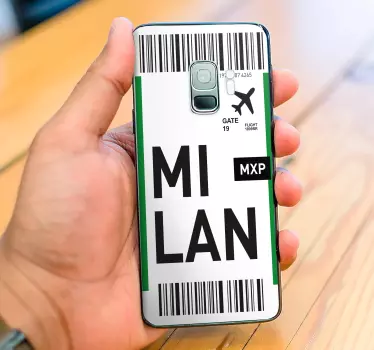 Adesivo Samsung design del biglietto di milano - TenStickers