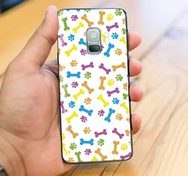 Adesivo Samsung impronte di zampe vibranti - TenStickers