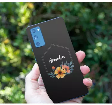 Adesivo samsung personalizzazione floreale - TenStickers