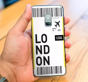 Adesivo Samsung biglietto aereo per londra - TenStickers