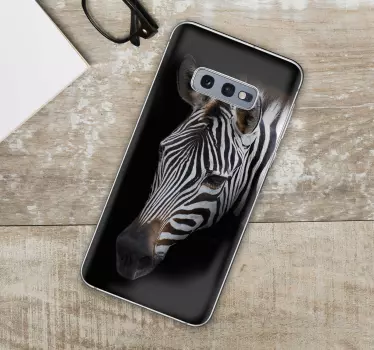 Adesivo Samsung ritratto di testa di zebra - TenStickers