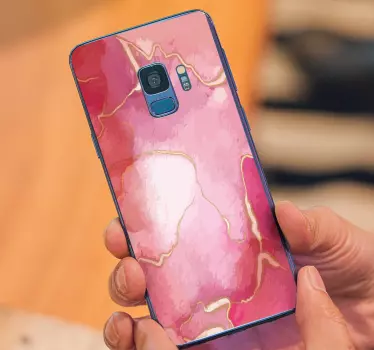 Adesivo samsung superficie marmo rosa - TenStickers