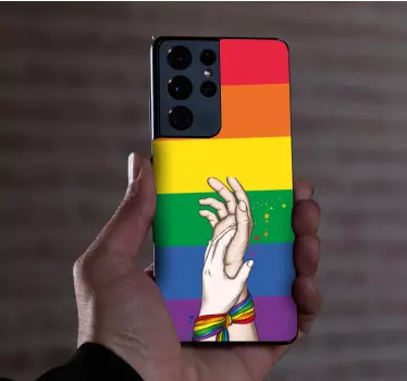 Adesivo Samsung unità mani orgoglio - TenStickers