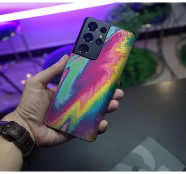 Adesivo samsung vortice fluido colorato - TenStickers