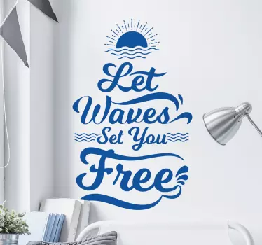 Adesivo surf let the waves - TenStickers