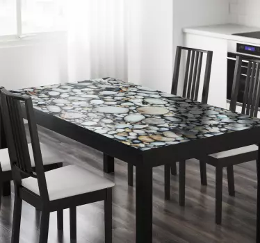 Adesivo tavolo Ikea texture sassi - TenStickers