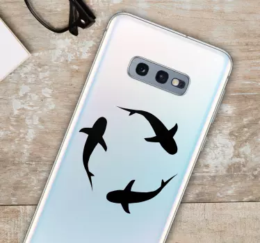 Adesivo telefono squali - TenStickers