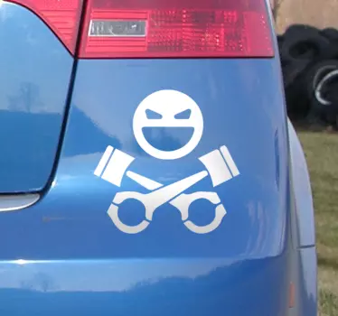 Adesivo teschio e pistoni - TenStickers