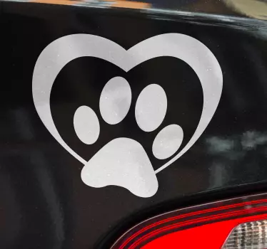 Adesivo veicolo stampa zampa di cane - TenStickers