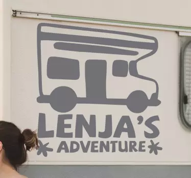 Adesivo camper viaggio personalizzabile avventura - TenStickers