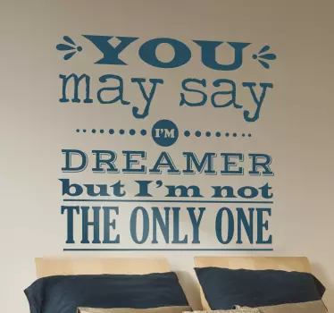 Adesivo murali soggiorno you may say Lennon - TenStickers