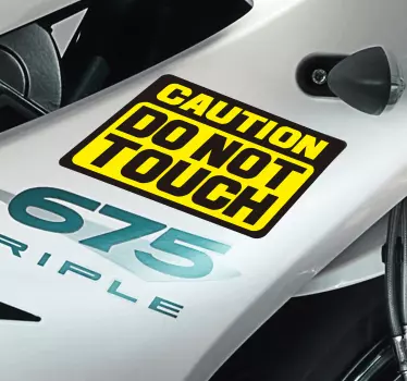 Attenzione non toccare gli adesivi per moto - TenStickers