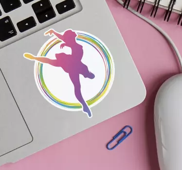 Ballerina sagoma laptop skin - TenStickers
