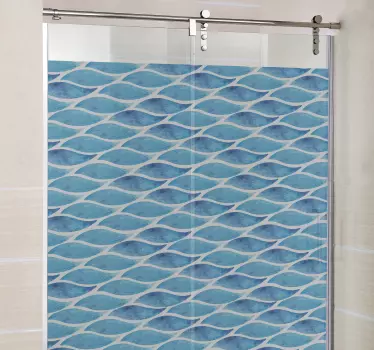 Adesivo box doccia con gocce d'acqua - TenStickers