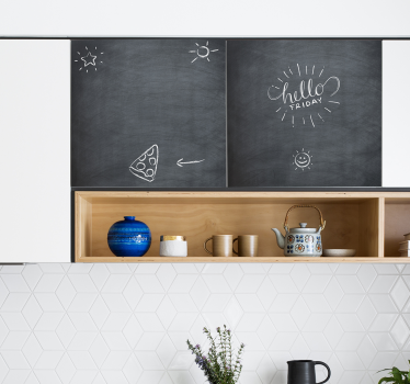 Carta adesiva per mobili cucina con effetto lavagna - TenStickers
