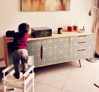 Adesivo per mobile piastrelle a motivi beige - TenStickers