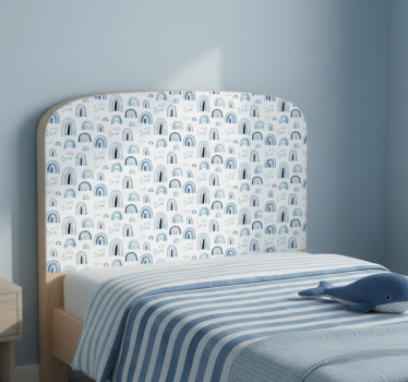 Carta adesiva per mobili arcobaleni blu fantasiosi - TenStickers