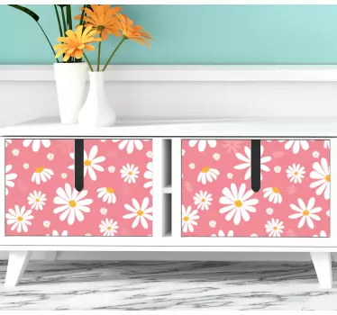 Carta adesiva per mobili design a fiori di campo - TenStickers