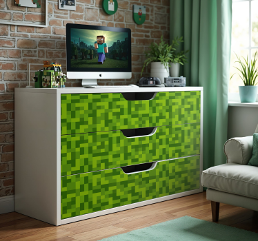 Carta adesiva per mobili design di gioco quadrato verde - TenStickers