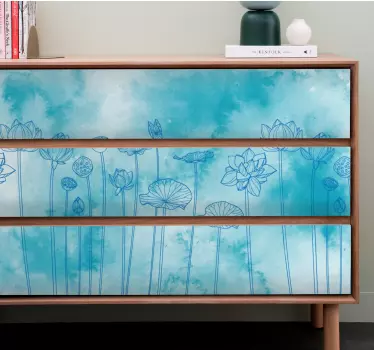 Carta adesiva per mobili elegante ispirazione floreale - TenStickers