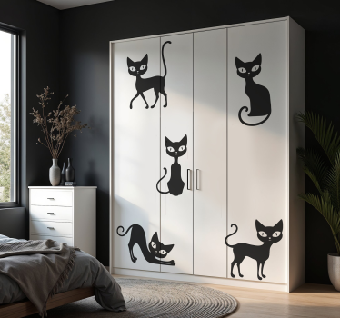 Carta adesiva per mobili gatti alla moda - TenStickers