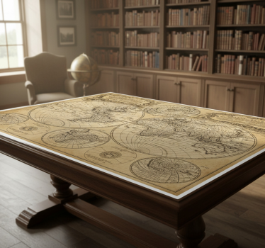 Carta adesiva per mobili mappa del mondo vintage - TenStickers