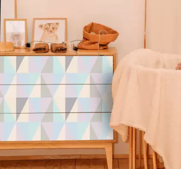Carta adesiva per mobili motivo geometrico a triangolo - TenStickers