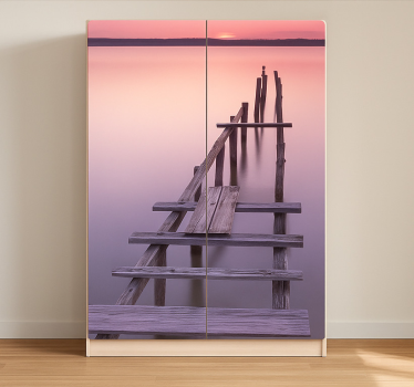 Carta adesiva per mobili ponte al tramonto - TenStickers