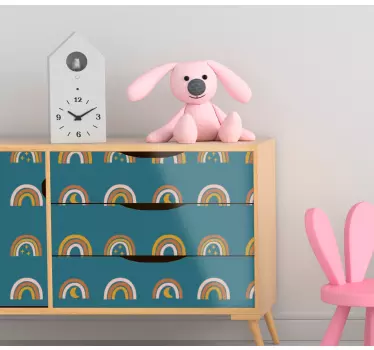 Carta adesiva per mobili stile arcobaleno vivace - TenStickers