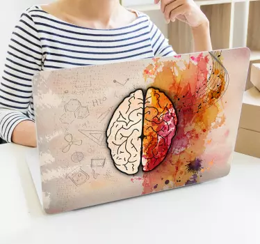 Adesivo per pc con cervello parte sx e dx - TenStickers
