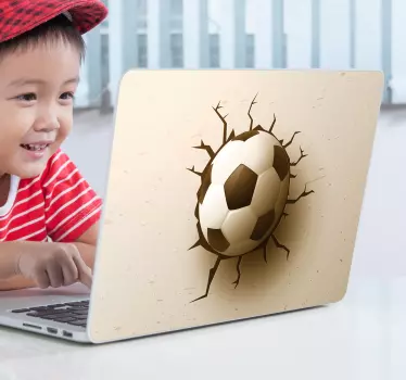 Adesivo per laptop con pallone con effetto 3d - TenStickers
